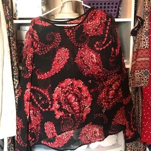 Floral long sleeved blouse